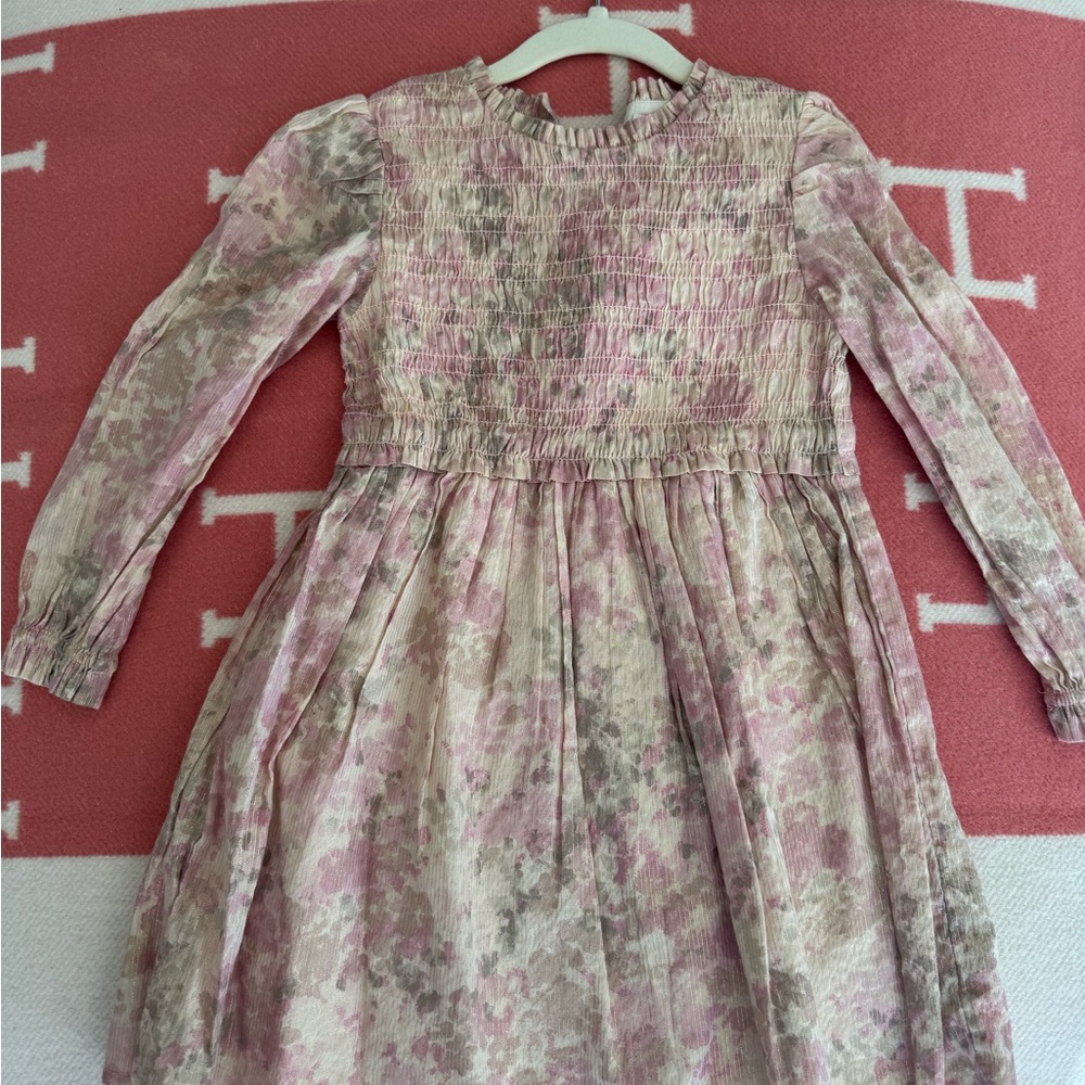 GAP Pink and Gray Floral Kids Dress